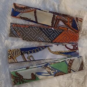 Set of 4 New scarfs/ twillies